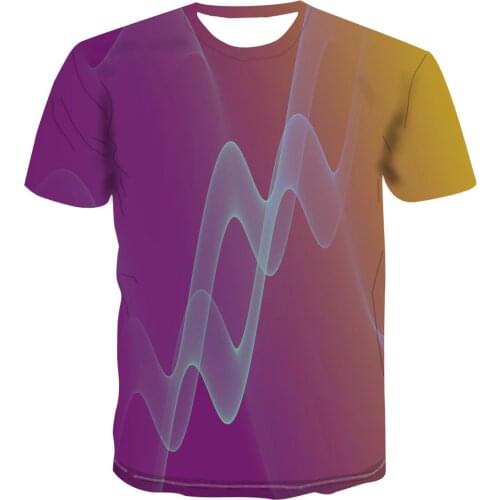 2020 New Trendy 3D Color T-Shirts Bright Print Clothing For Men S-6XL