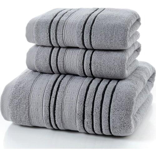 New Bath Towel Camping Shower Towels Bathroom Grey Cotton Towel Face Washcloth Hand Towel