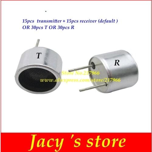 Open ultrasonic sensor frequency transmitter and receiver fission probe 16mm 25KHZ avoidance aluminum shell