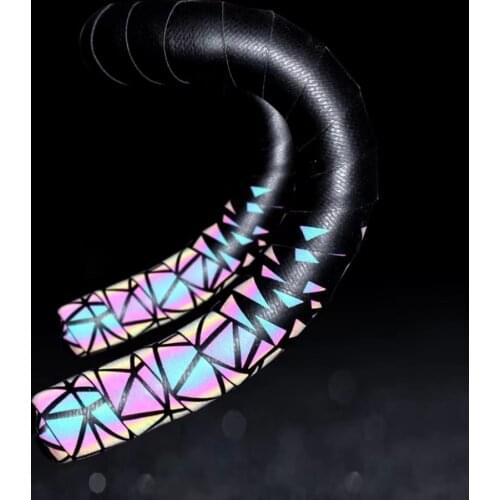 Road Bike Reflective Handlebar Straps Are Suitable for Road Bike Handlebar Riding. Gradient PU Bar Straps