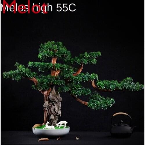 Tree Rock Root Carving Crafts Simulation Songxin Chinese Hotel Living Room Shelf Desktop Modeling Bonsai