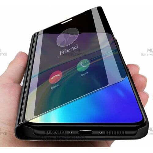 Luxury smart mirror flip case for realme xt stand phone cases for realme xt 730g realmext 6.4'' back cover coque fundas
