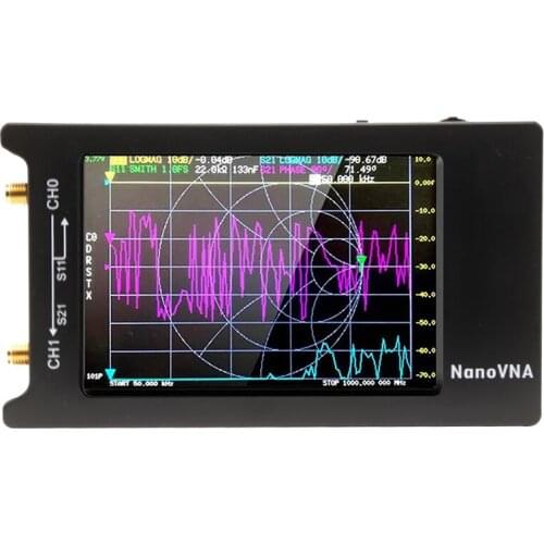 50KHz-1.5GHz NanoVNA-H Vector Network Analyzer 4 inch NanoVNA For UHF Antenna USB 5V 200mA