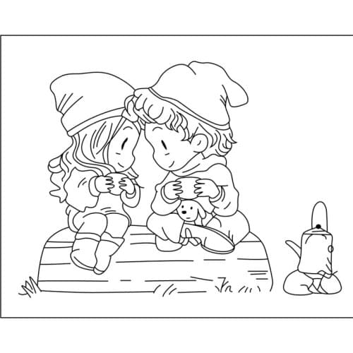 10x8 Girl and boy Transparent Clear Stamps Silicone Seals for DIY scrapbooking photo album Card Making