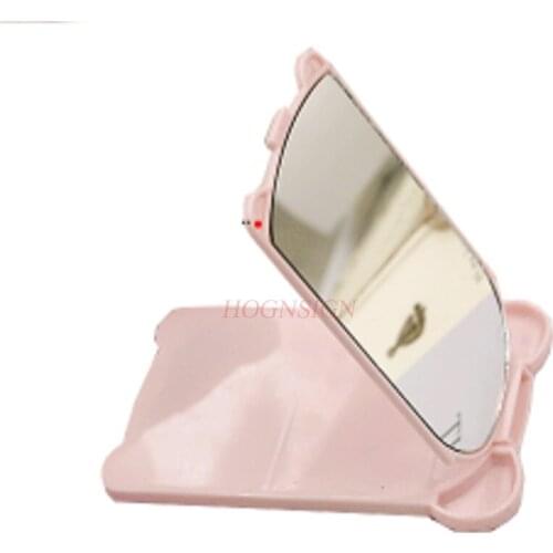Folding With Comb Small Mirror Portable Mirror Portable Mini Vanity Cartoon Illustration Plastic Sale