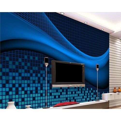 Custom modern wallpaper,Creative fashion blue curve,3D stereoscopic wallpaper for living room bedroom wall waterproof wallpaper
