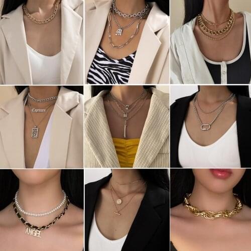 Vintage Coin Pendant Necklaces for Women Fashion Long Choker Necklace Gold Silver Color Statement Jewelry Gift