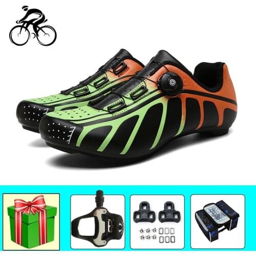 Riding Bicycle Senakers Add Pedals Sapatilha Ciclismo Breathable Self-locking Superstar Road Cycling Shoes Women Racing Footwear
