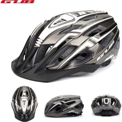 GUB Bicycle Helmet with Rear Light Lamp Breatheable Road Mountain Bike Helmet Rechargeable Cycling Helmet Men and Women 56-59cm