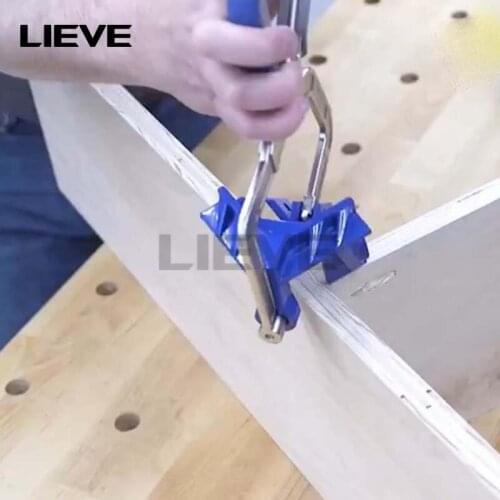 90 degree right angle clip Multifunction fixed Right angle Woodworking tools Photo frame clip Hole punch Auxiliary tools