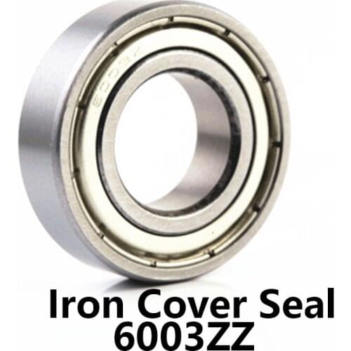 1pcs/lot 6003ZZ Deep Groove Ball Bearing Iron Cover Seal 6003-ZZ 6003ZZ 17*35*10mm 17*35*10 Bearing Steel Material