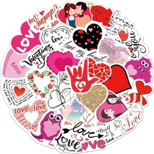 10/30/50pcs Cute Cartoon Love Pink Stickers Vsco Girl DIY Laptop Skateboard Luggage Phone Notebook Car Toy Waterproof Sticker