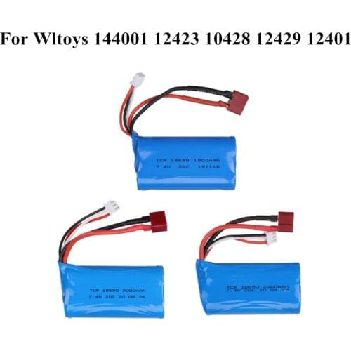 144001 2s 7.4V 1500mah 3000mAh 3300mAh lipo battery T Plug for Wltoys 144001 12423 10428 12429 12401 12402 12402A RC Car