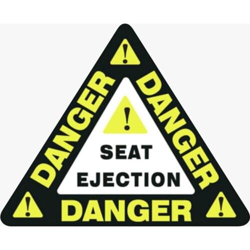 2X motorcycle sticker forbidden reflective waterproof creative sticker for all models DANGER SEAT EJECTION