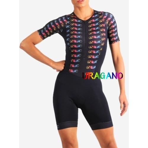 2021 Womens Uragano Cycling Monkey Clothing With Free Shipping Leotard Professional Cycling Uniform Short Triathlon Overall Set