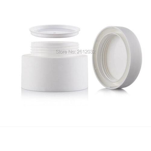 30g Portable White Plastic Jar Mask Cream Jars With Depressed Cap Bottle Empty Lip Balm Containers F2017272