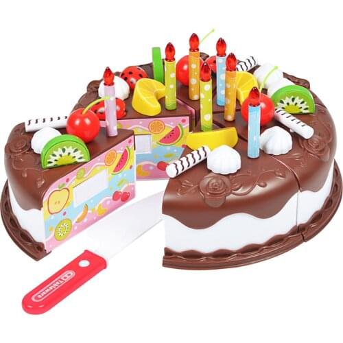 37pcs Pretend Birthday Cake for Kids, DIY 99 PCS Decorating Party Play Food Toy