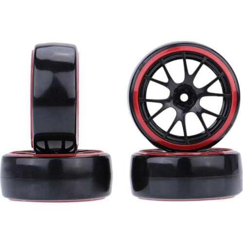 4Pcs/Set 1/10 Drift Car Tires Hard Tyre for Traxxas HSP Tamiya HPI Kyosho On-Road Drifting RC Car Parts Accessories