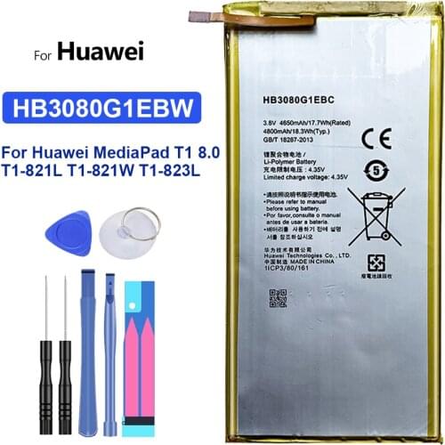 HB3080G1EBW Battery For Huawei MediaPad T1 8.0 T1-821L T1-821W T1-823L Media Pad T1 8.0/821L/821W/823L Tablet Bateria