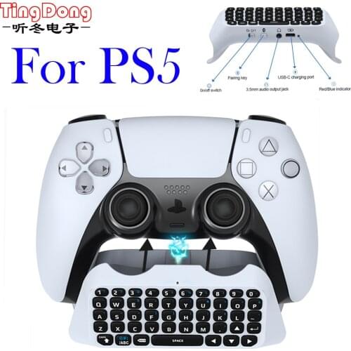 3.5mm Wireless ABS Gamepad Keyboard Bluetooth-Compatible 3.0 Controller for SONY PS5 Playstation 5 Dualsence Built in Speaker