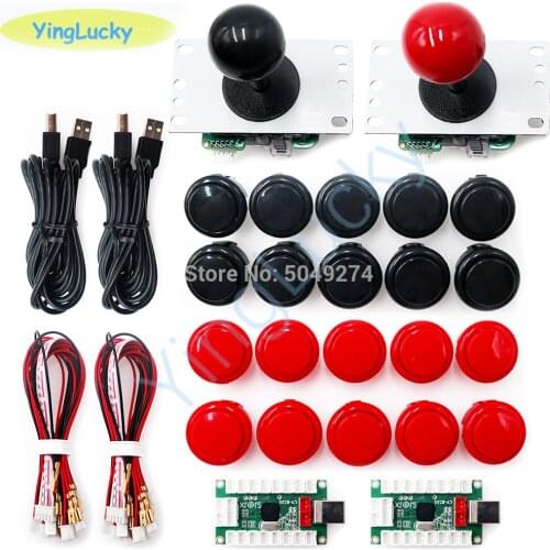 DIY arcade game kit USB to Zero Delay encoder board USB to PC / Raspberry pi 5pin Joystick arcade game control board 2 players