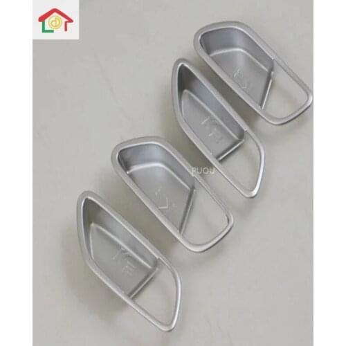 For KIA K2 2017 4PCS ABS Chrome Car Inside Handle Box Frame Trim Modified Interior Decoration Cover Trim Car Styling Accessories