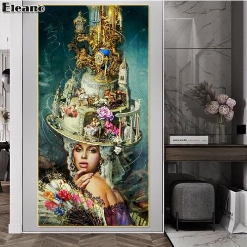 Europe Nobility Palace Life Woman Canvas Oil Painting Abstract Art Castle Posters Prints Religion Figure Wall Picture Home Decor