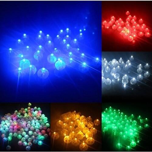 HBB 10 Pcs/set Mini LED Light Ball Lamp For Balloon Lantern Birthday Parties Decor Kids Glow in the Dark Toys 6 Colors