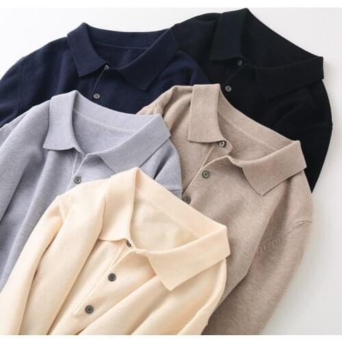 JINJIAXIAN Long Sleeve Polos For Men