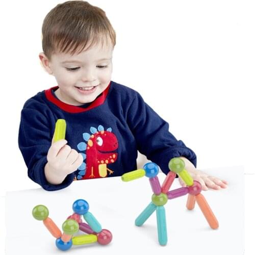 Magnetic Building Blocks Assembly Variety of Magnetic Bars Gifts for Children DIY Early Learning Construction