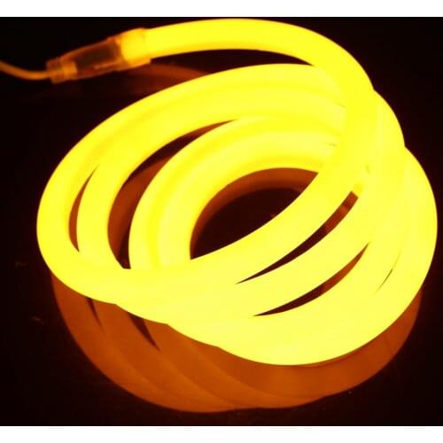 Round LED Flexible Strip Light 220V SMD 2835 RGB LED Neon Light flex tube 120led IP68 Waterproof rope string lamp EU Power plug