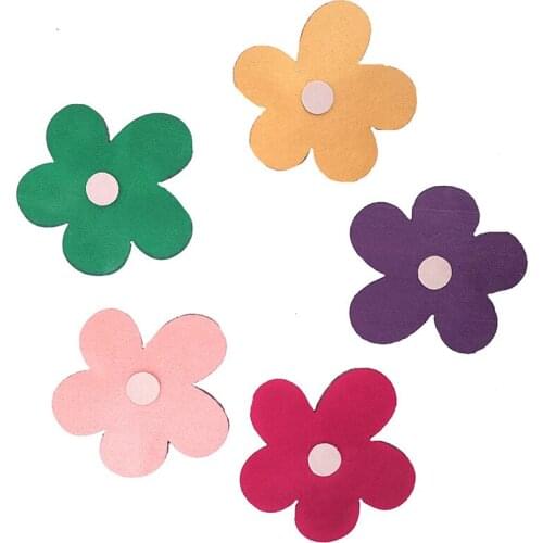 Cute Girls Pu Flower Hairgrips Hair clips Kids Childs Summer Candy Color hair bands Accessories Barrettes