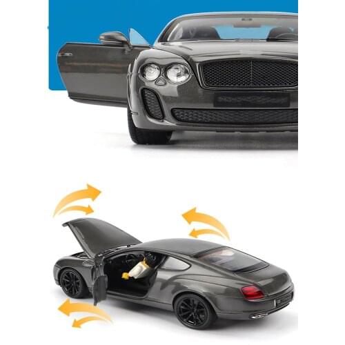 1:24 alloy car model static model decoration collection display birthday gift coupe sound and light pull back car