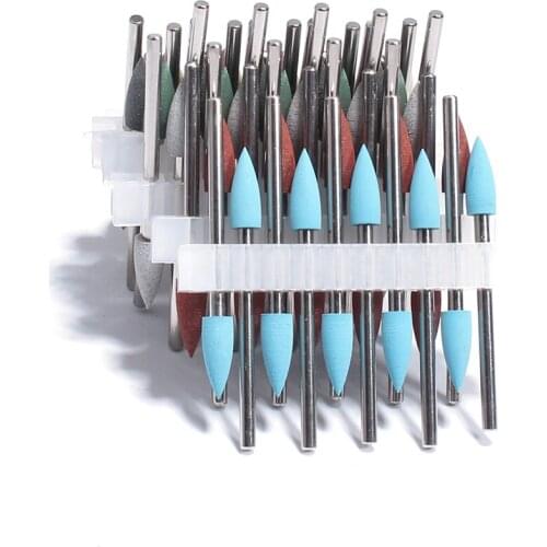 10pc Silicone Nail Drill Bit Set Rotary Manicure Drills Bits Nails Rubber Bit Electric Milling Cutter Burr Tools