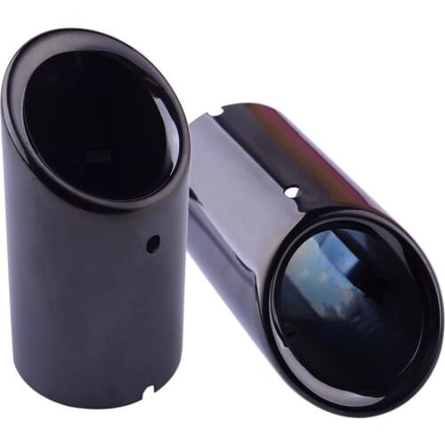 2pcs Titanium Black Muffler Exhaust Tail Pipe Tip Fit For BMW 3 Series E90 E92 325i 328i