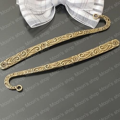 Wholesale 124*18mm Antique Bronze flower Alloy Bookmark Findings Accessories 5 pieces(JM411)