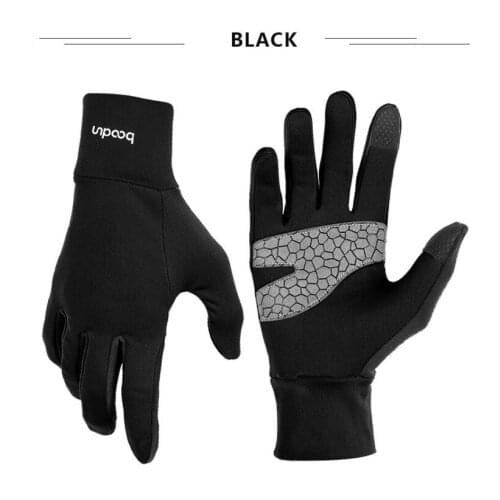 BOODUN Men Women Anti-slip Fitness Gloves Warm Lycra Microfiber Gloves Touch Screen Gloves