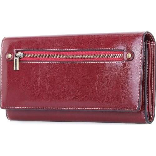 Rfid Long Wallet Women Genuine Leather Female Clutch Wallets Coin Purse ID Card Coin Purses Phone Bag Large Capacity Hand Bags