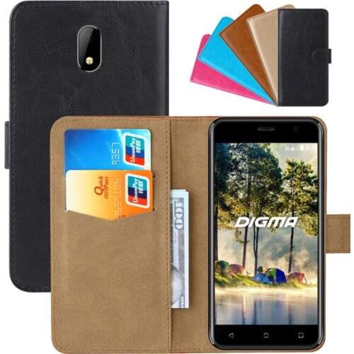 Luxury Wallet Case For Digma LINX Joy 3G PU Leather Retro Flip Cover Magnetic Fashion Cases Strap