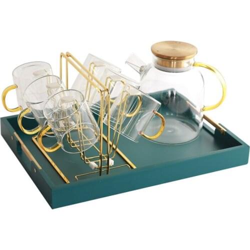 Nordic cold water kettle glass set creative cold water kettle large capacity high temperature resistant cup with tray