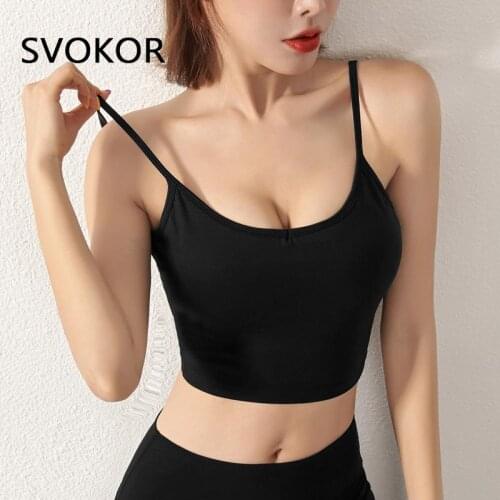SVOKOR U-Back Sports Bra Tank Top Women Fitness Top Dance Shockproof Underwear Gym Bralette Push Up Feminino Crop Tops Seamless