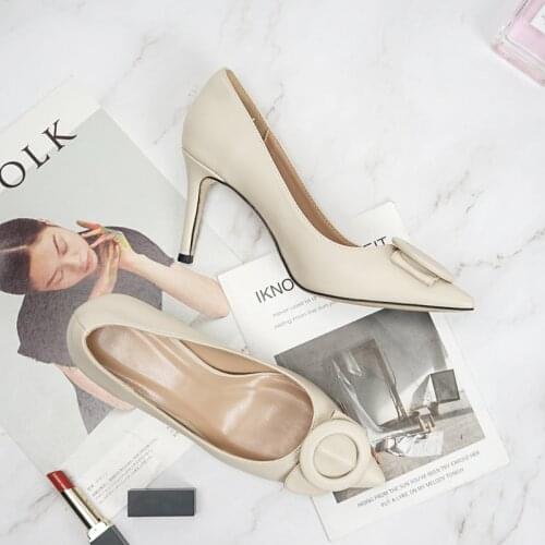 Fashion All-match Women Classic Shoes High Heel Pumps Ladies Pointed Toe Stiletto Wedding Dress Shoes Female Thin Heels
