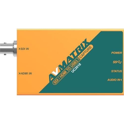 AVMATRIX UC2018 HDMI-Compatible/SDI to USB3.1 TYPE-C Uncompressed Video Capture