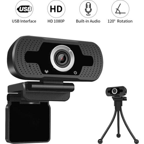 HD Autofocus Webcam 1080P Video Chat PC Computer Laptop Internal Online Class Meetings Video Call Web Camera With MIC Microphone