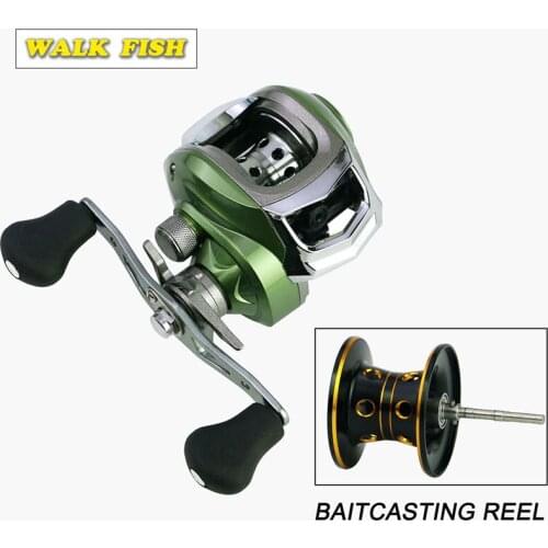 WALK FISH 17*1BB Metal Baitcasting Fishing Reel 7.1:1 Long Shot Left / Right Hand Fishing Wheel Bait Casting Fishing Reel