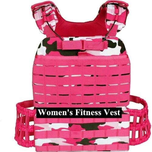 Pink Camouflage Womens Outdoor Combat Tactical Vest Female Physical Fitness Weight Bearing Vest Field CS Training Gear Waistcoat