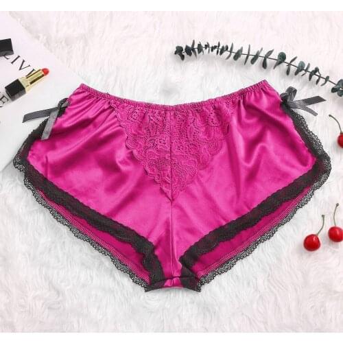 2021 Plus Size Satin Kitten Silky Elastic Waist Women Men Home Sleep Tracksuit Bottom Short Pants Pajama Nightwear Shorts S-XXXL