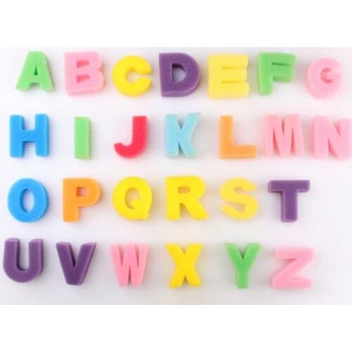 26Pcs/Set Baby Art Tool Drawing Toys Sponge ABC Letter Stamp Toys Set Children Graffiti Seal Tool DIY Painting Toy for Kids
