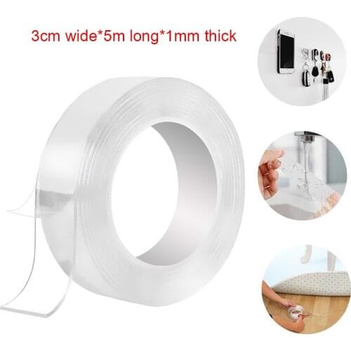 5 Meter Nano Tape Double Sided Transparent Reusable Waterproof Adhesive Gel Tape Use On The Smoooth Surfaces