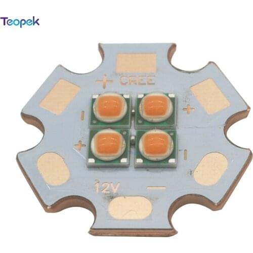 5PCS 3V / 6V / 12V Epileds 3535 4 Chips Full Spectrum 18W High Power LED Emitter 380nm - 840nm with 20mm Copper PCB